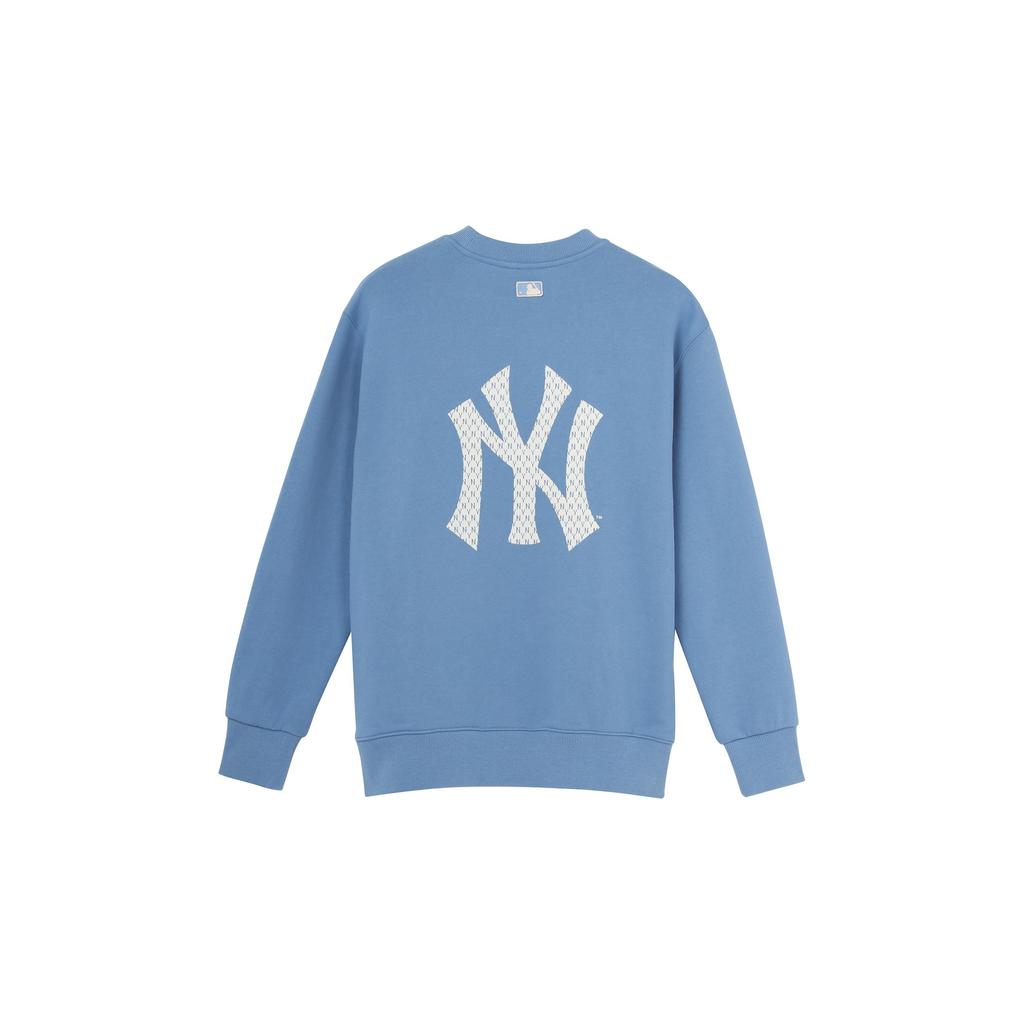 MLB Old Flower Sweatshirts Unisex Blue Crew Neck Moderate Regular 31MTM1041-50S