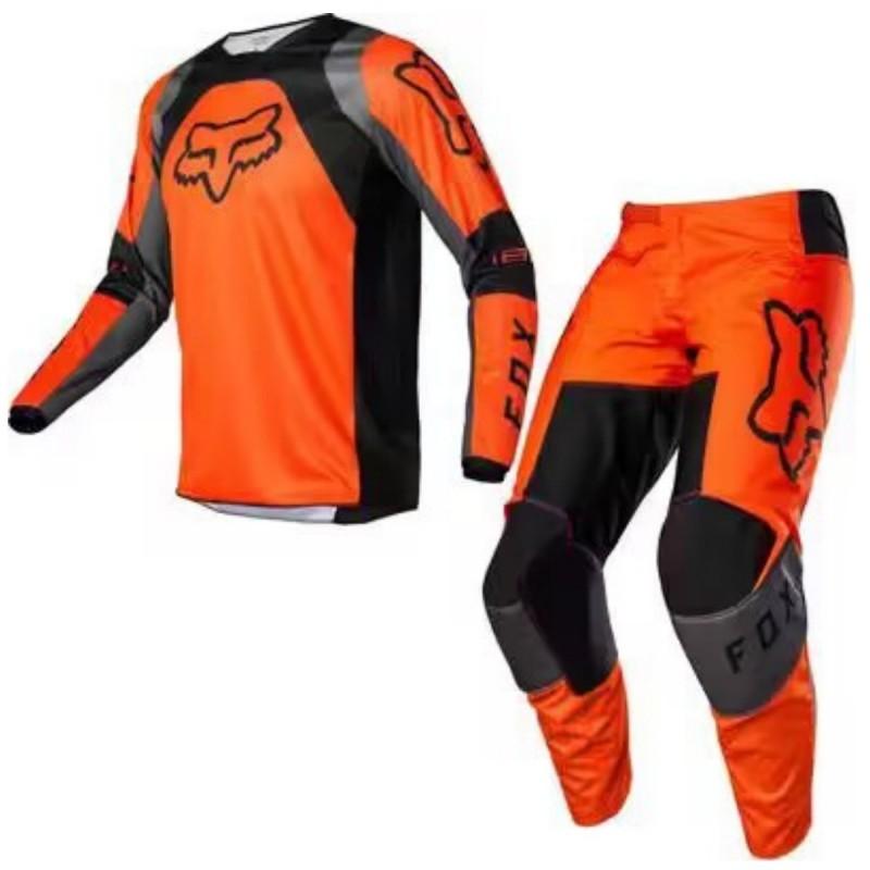 FOX Off-Road Downhill Cycling Jersey Set Breathable Quick-Dry Mountain Bike Motocross Apparel Unisex