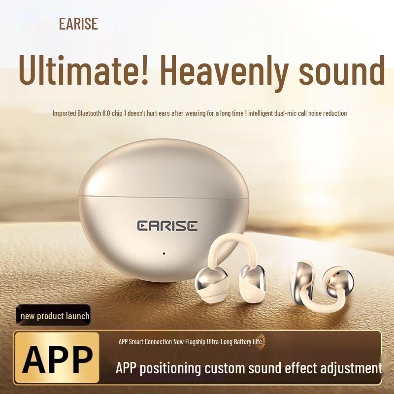 EARISE Pearls1 Open-Fit Bone Conduction True Wireless Earbuds