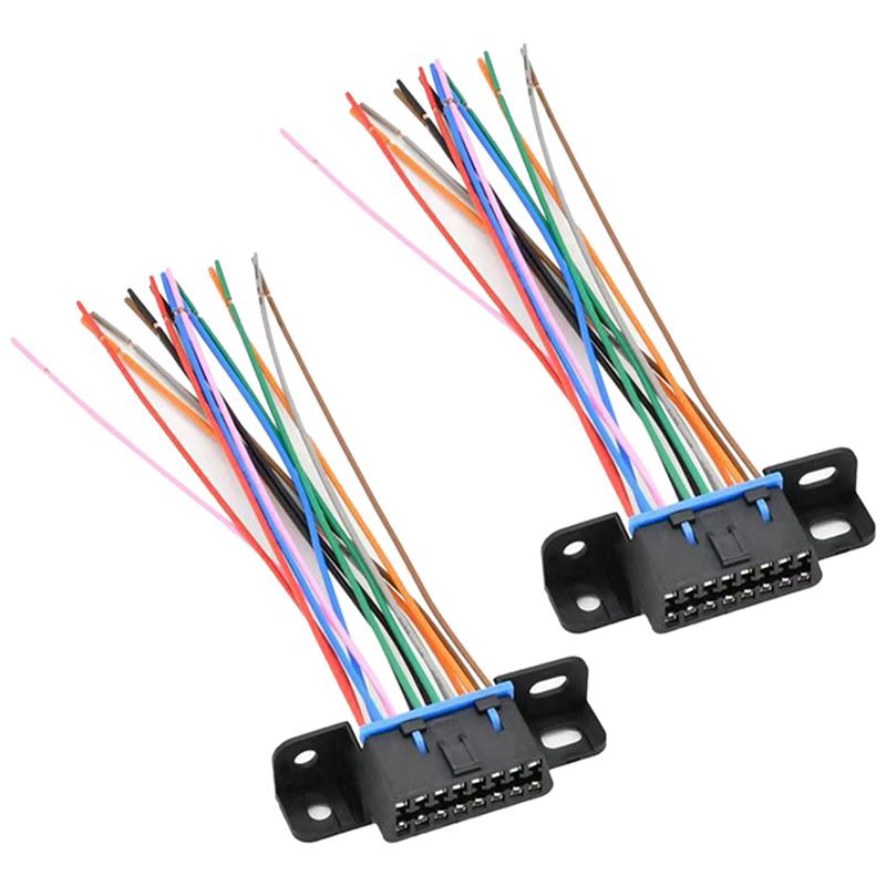 

2X Diy16pin OBD2 Extension Cable For VW/Toyota/Honda Female Automotive Car Diagnostic Auto Tool OBD 2 Connector Photo Color