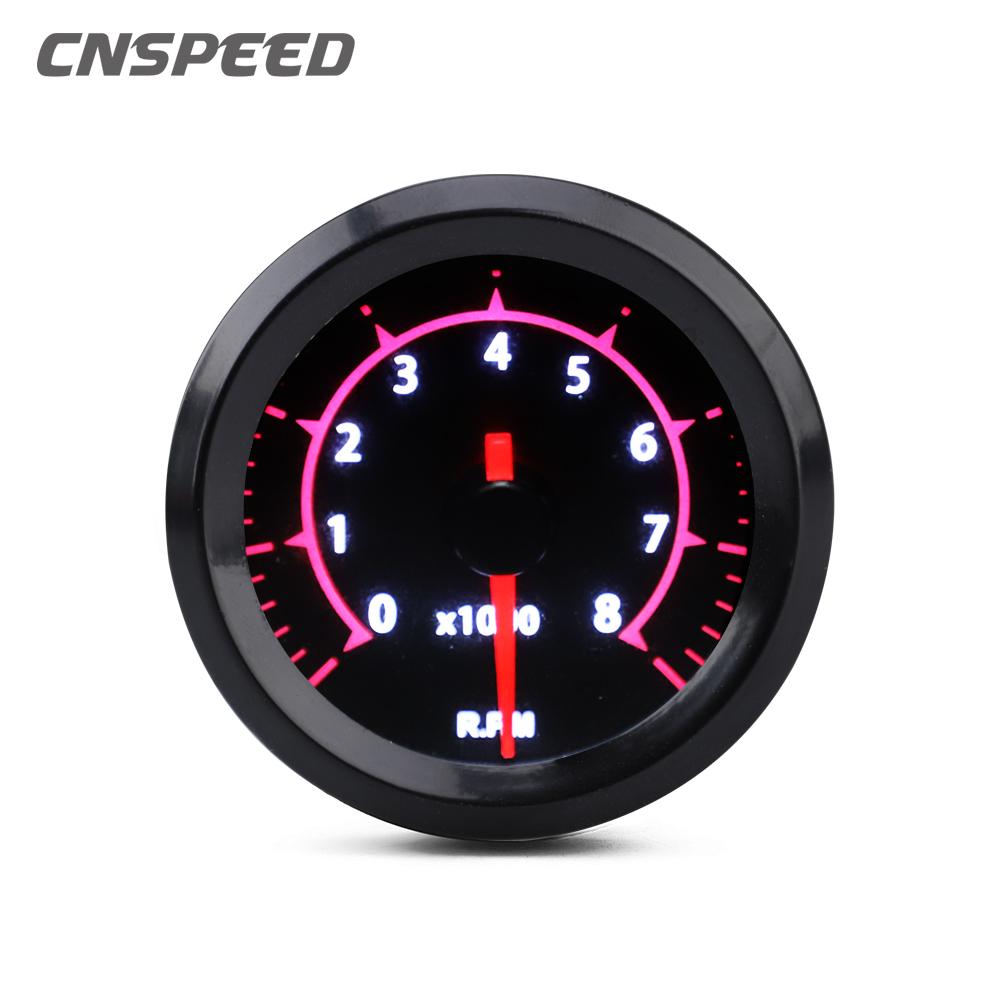 2" 52mm 12V Racing Car Turbo Boost Gauge Water Temperature Tachometer RPM Gauge Oil Pressure With Sensor Volt Meter Pointer LED