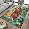 Lion Jungle Adventure Carpet For Playroom Bedroom Living Room Sofa Home Decorkids Game Area Rug Nonslip Floor Mat