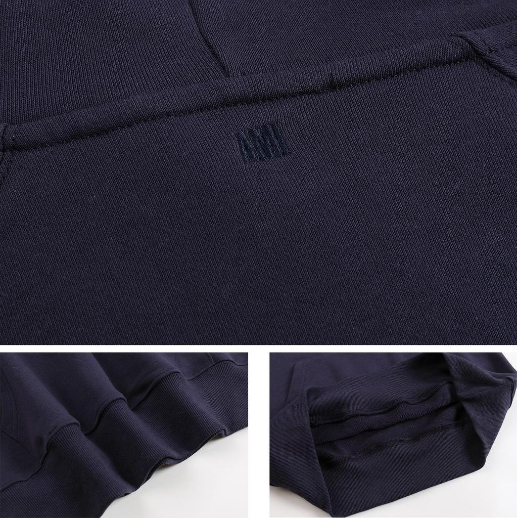 311 AMI 2025 Autumn and Winter New Letter Embroidery High-quality Cotton Hooded Sweatshirt Sweatshirt Men Pullover
