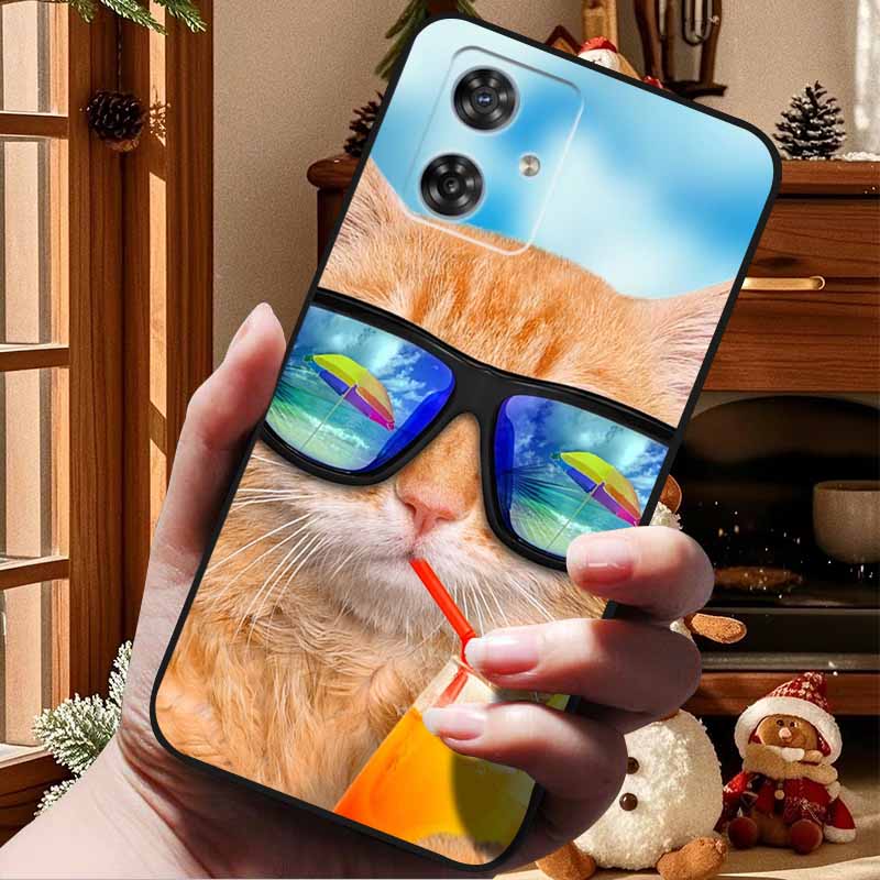 For Moto G84 G54 5G Case Fashion Soft TPU Silicone Bumper Phone Cover for Motorola Moto G84 5G MotoG54 G 54 84 Coque Capa Cats