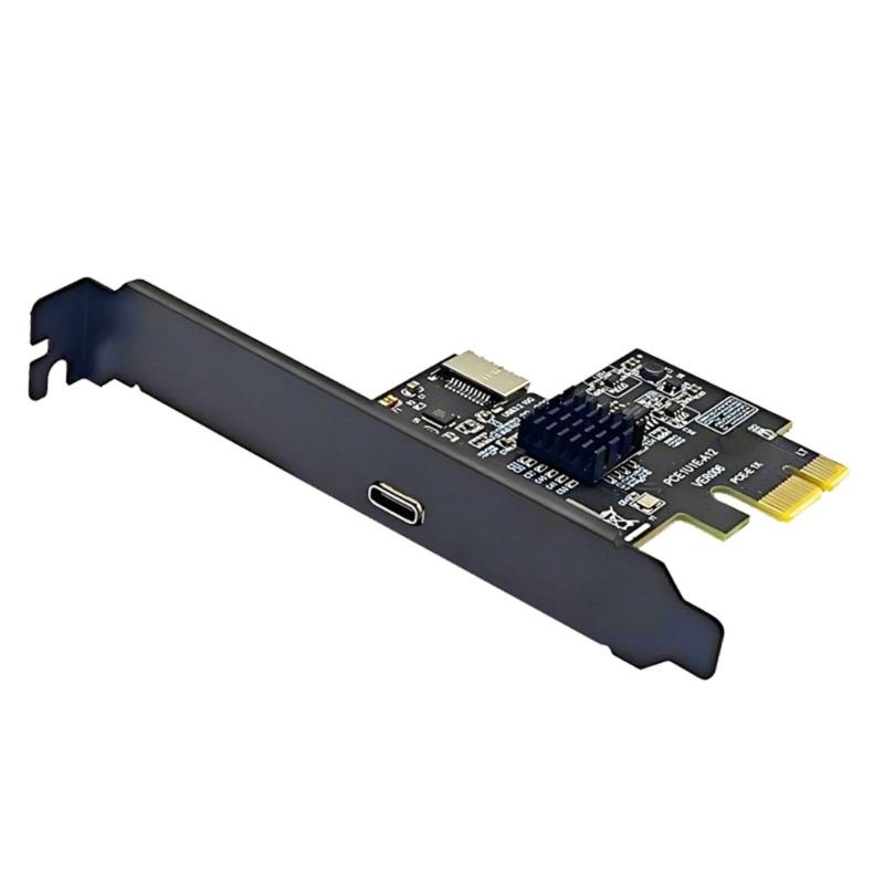 USB Type C PCIExpress Card, 10Gbps Data Transfer Speed, ASM3142 Chip, PCIE X1 To Type C Adapter Desktop Adapter