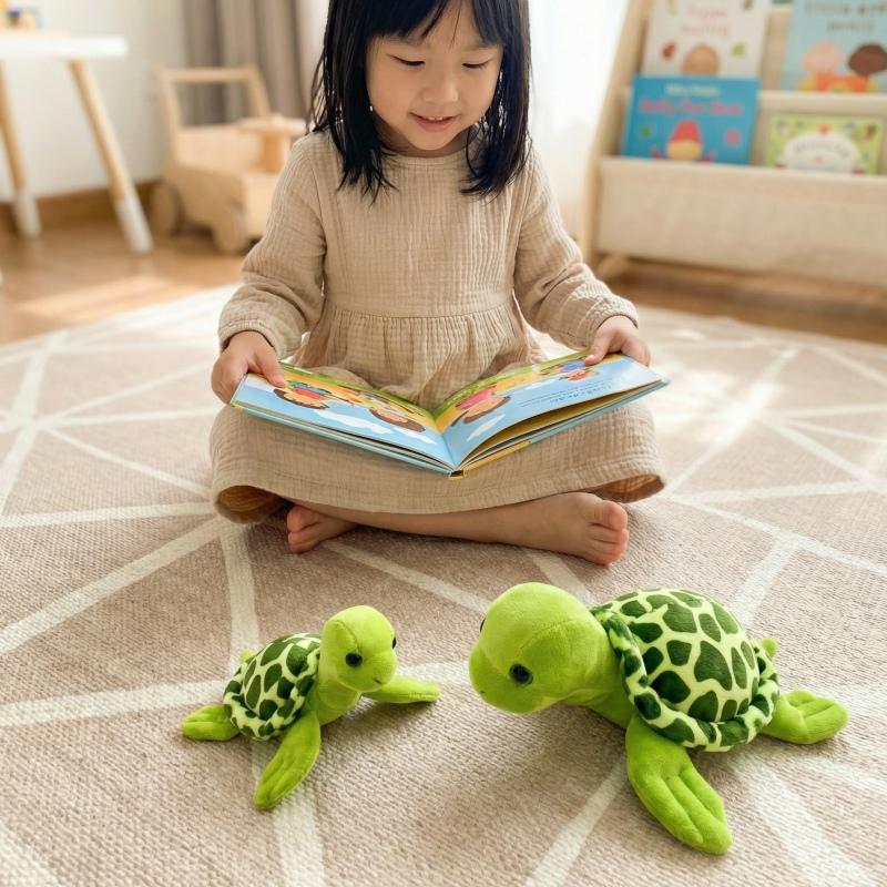 15-28CM Roztomilá želví plyšová hračka Kawaii želví plyšák Panenka Vyplněná měkká zvířecí panenka k narozeninám Uklidňující hračka