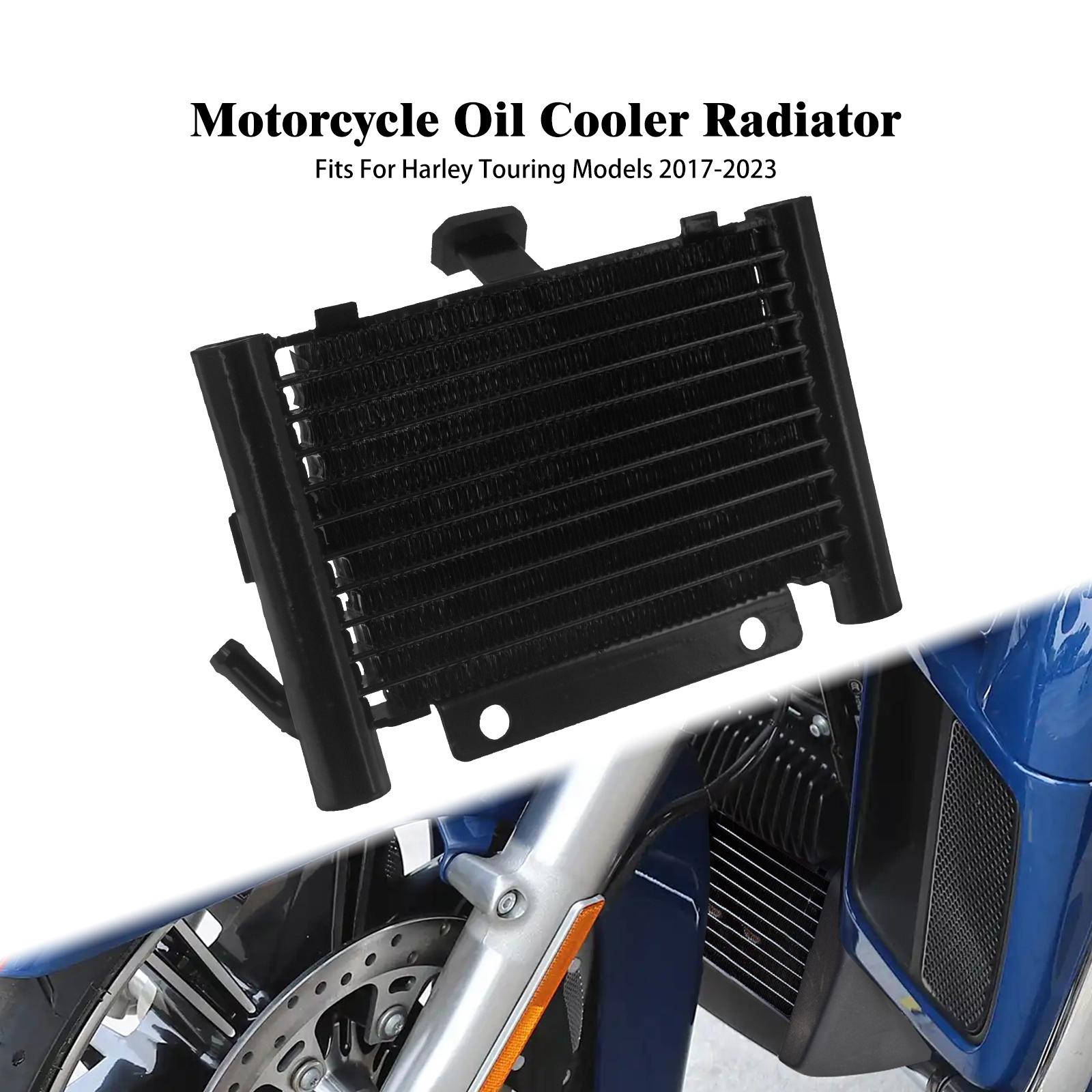 Motorcycle Oil Cooler Radiator Water Tank Grill Black For Harley Touring  Street Electra Tri Glide Road King FLTRX FLHR 2017-23 Oil Cooler Radiator