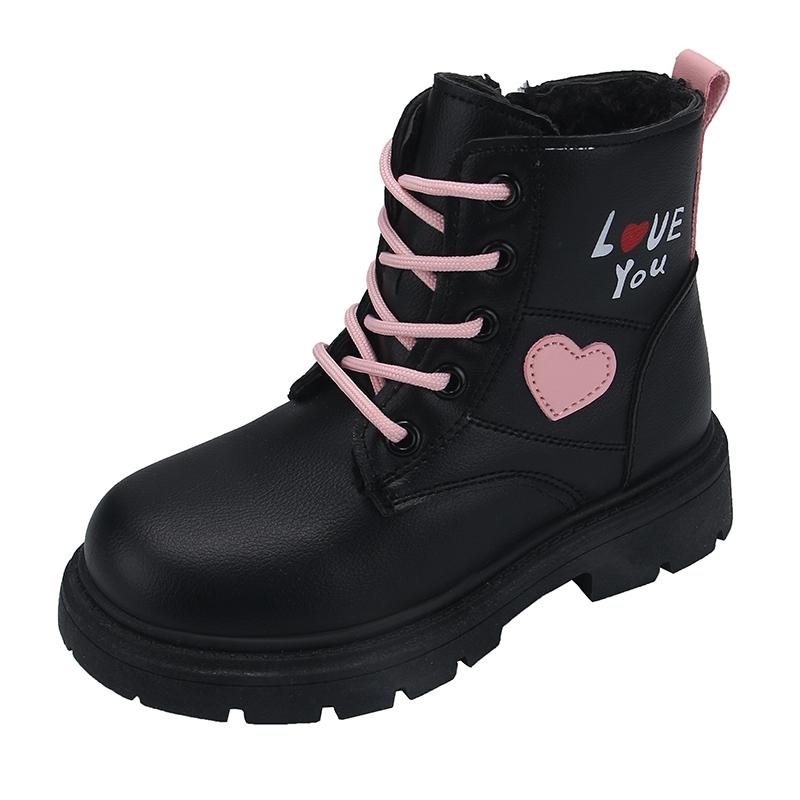Girls Ankle Boots Fashion Children Beautiful Princess Boots Non-slip Kids Performance Boots Anti-Slippery 2024 Winter New