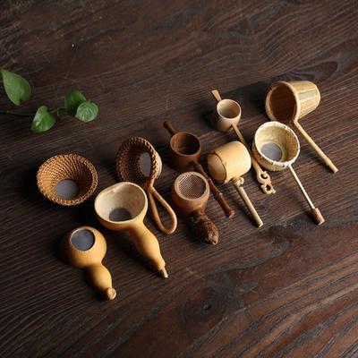Easy To Clean Not Easily Deformed Retro Durable Bamboo Practicality Handmade Tea Leak Tea Set Tea Leak Tea Strainer