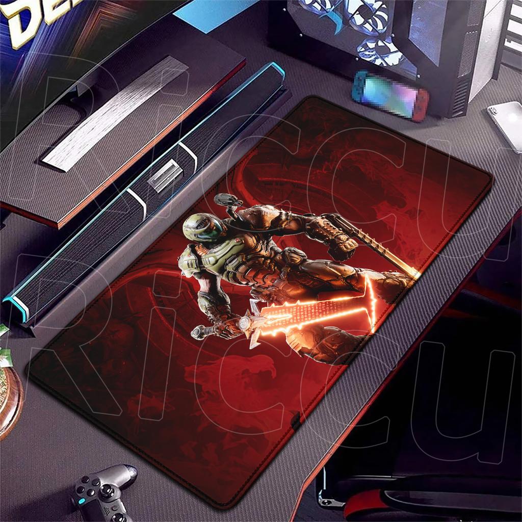 PC-Zubehör 400x900mm Schreibtischmatte Beliebte Spiele D-Doom Mauspads Großes Gaming-Mauspad LockEdge Computer Tastatur Tisch Schreibtischmatte