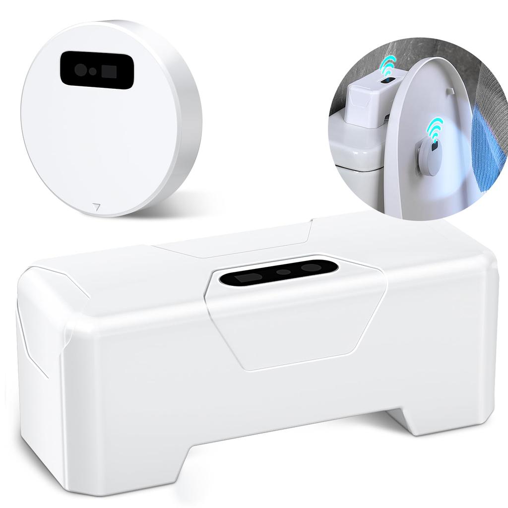 Automatic Toilet Flusher, 2024 Upgraded Smart Touchless Toilet Flush Kit Toilet Flusher Replacement Kit with Infrared Sensor