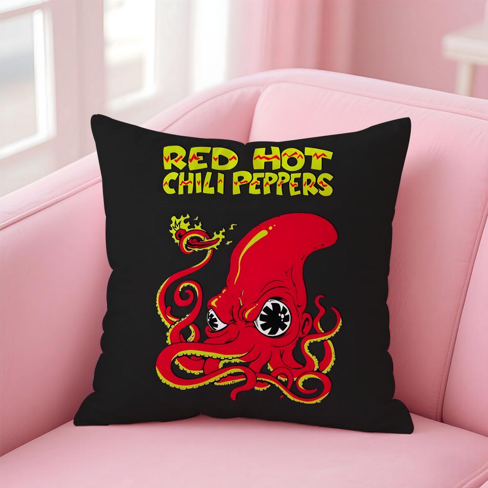 Red H-Hot Chili Pepperss Cushion Cover Comfortable Reversible Pillow Cover Ideal For Car Sofa Bedroom & Beyond