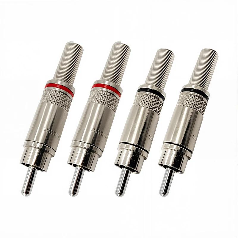 4/8 шт. RCA Паяный Штекер RCA Разъем с Пружинным Паяным Соединителем для AV Аудио Видео Адаптера