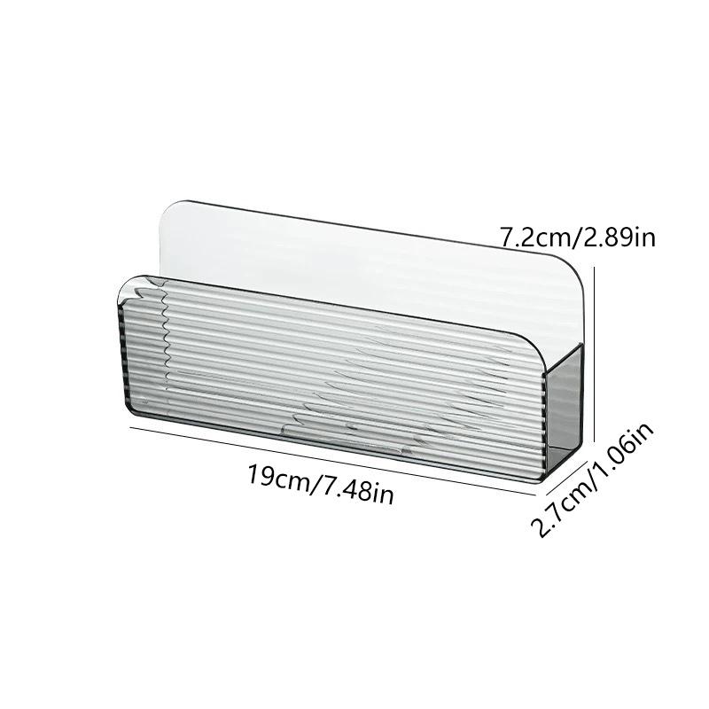 Multi-function Remote Control Storage Box Wall-mounted Punch-free Home Mobile Storage Shelf Transparent Acrylic Shelfs
