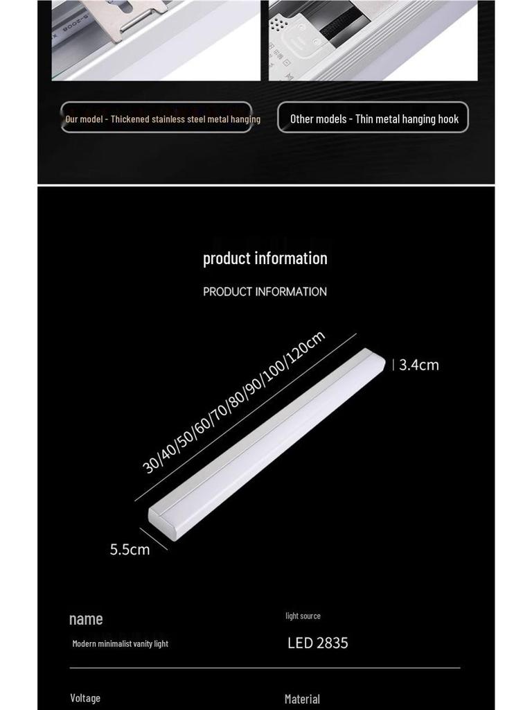 Bathroom LED Sensor Vanity Mirror Cabinet with Fog-Proof, Waterproof, and No-Punch Installation