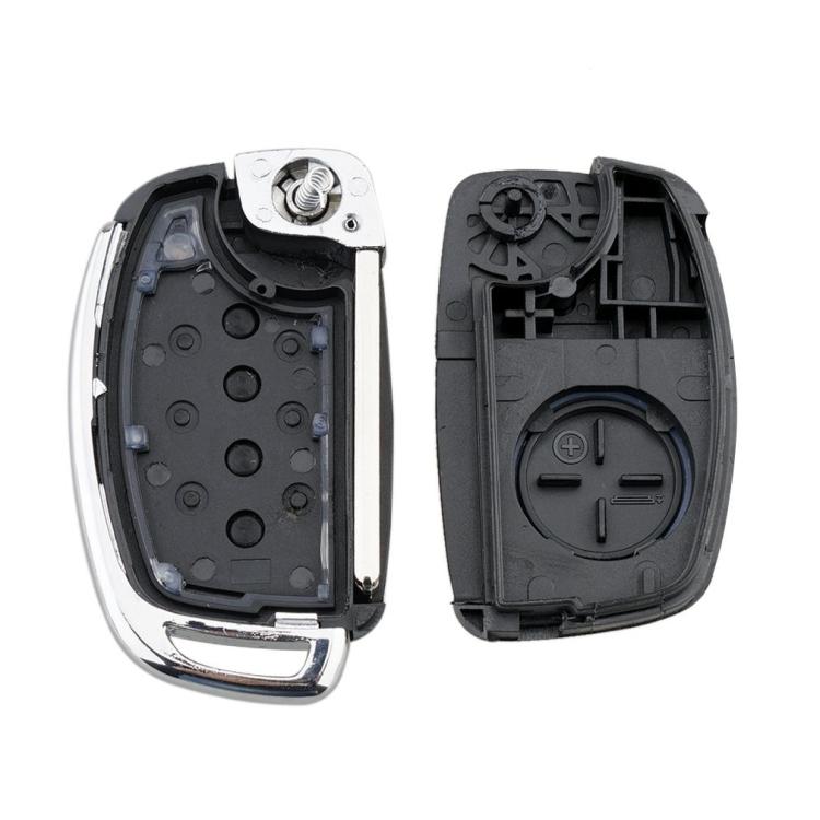 4-button Folding Car Key Shell with Metal Edge Solaris Ix35 Ix4 Santa For Hyundai Sonata 2014-2017 / Tucson 2016-2019 / Santa Fe 2013-2016