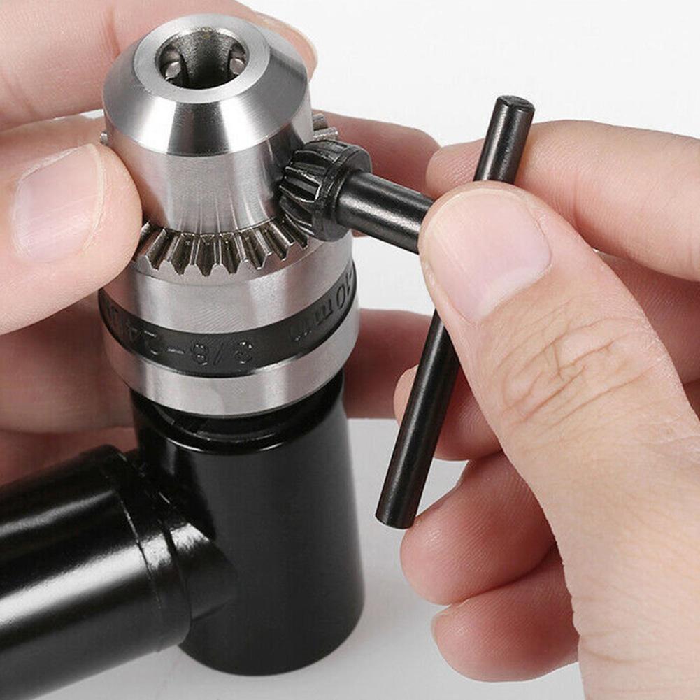 90 Degree Right Angle Electric Drill Chucks 3-claw High Precision Chuck Extension Accessories Conversion Angle Drill