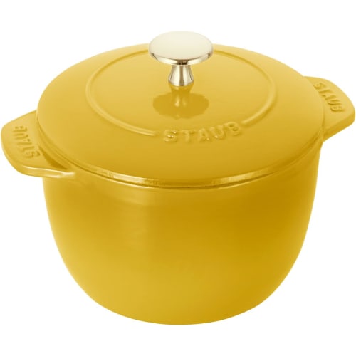Staub La Cocotte de GOHAN Citron M 16cm Rice Cooker, 2-cup Capacity, Cast Iron Enamel Rice Cooker [Official Japanese Product] La Cocotte de GOHAN Citr