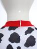 Kids Unisex Dalmatian Costume Long Sleeve Bodysuit 3D Tail Puppy Jumpsuit Halloween Party Wear