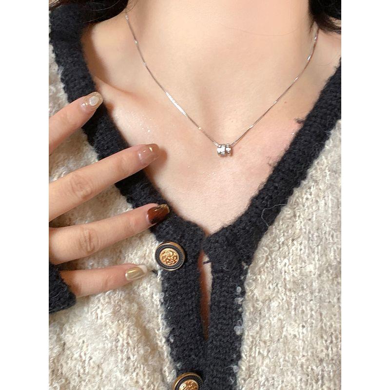 Women's Zircon Pendant Niche Style Jewelry Silver Necklace
