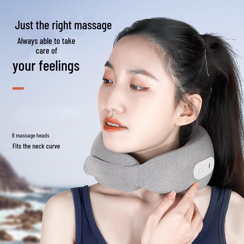 Sayrelances Portable U-shaped Massage Neck Pillow