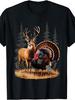Deer And Turkey Hunting Wildlife Graphic Short Sleeve Tee For Outdoorsmen