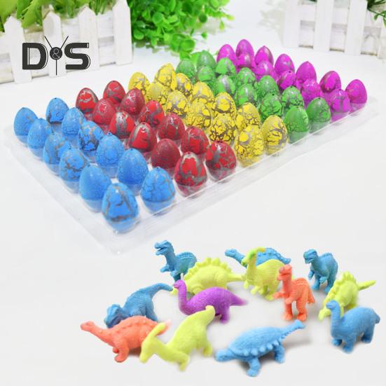 60Pcs Easter Dinosaur Egg Hatching Toy Kids Toddlers Boys Girls Dino Birth Growing Toy Classroom Students Exchange Gift Party Favors