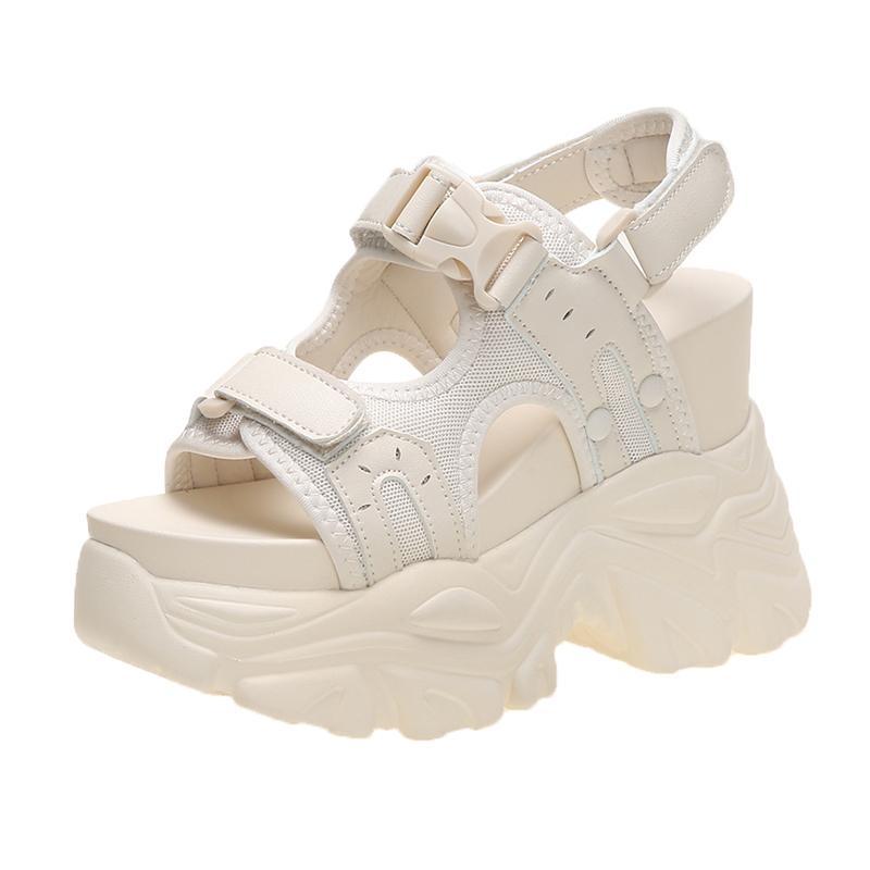 Fashion Fashion Summer Women Sandals Peep-toe Wedge Platform Sneakers Woman 10.5CM Heels Thick Bottom Sandal New Casual Beach Flip Flops