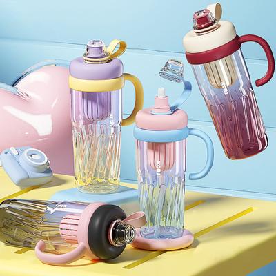 Reusable Drinking Mug Iced Coffee Cup Gradient Color Smoothie Cup 950ml Tumbler