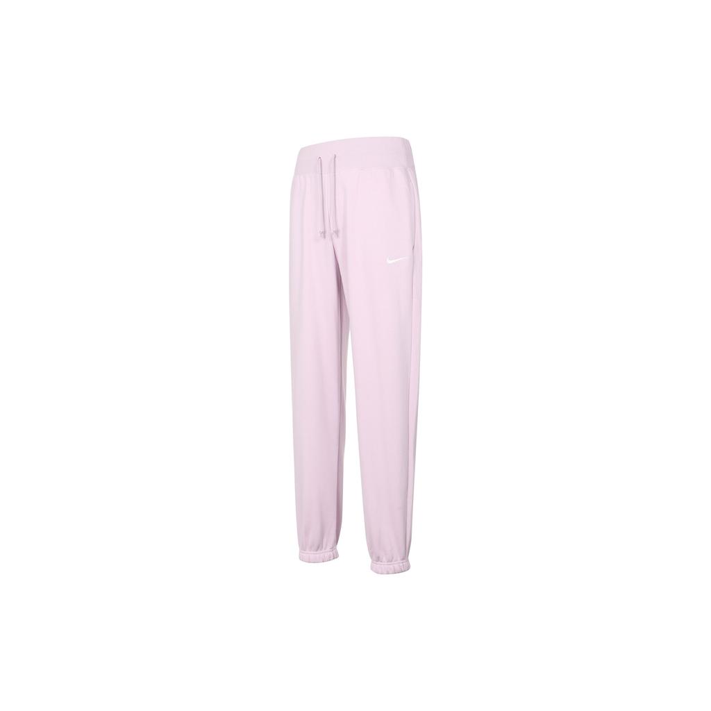 Nike Sportswear Phoenix Fleece Logo Embroidered High-Waisted Oversized Fleece Sports Pants Women Pants Light-Purple DQ5888-530