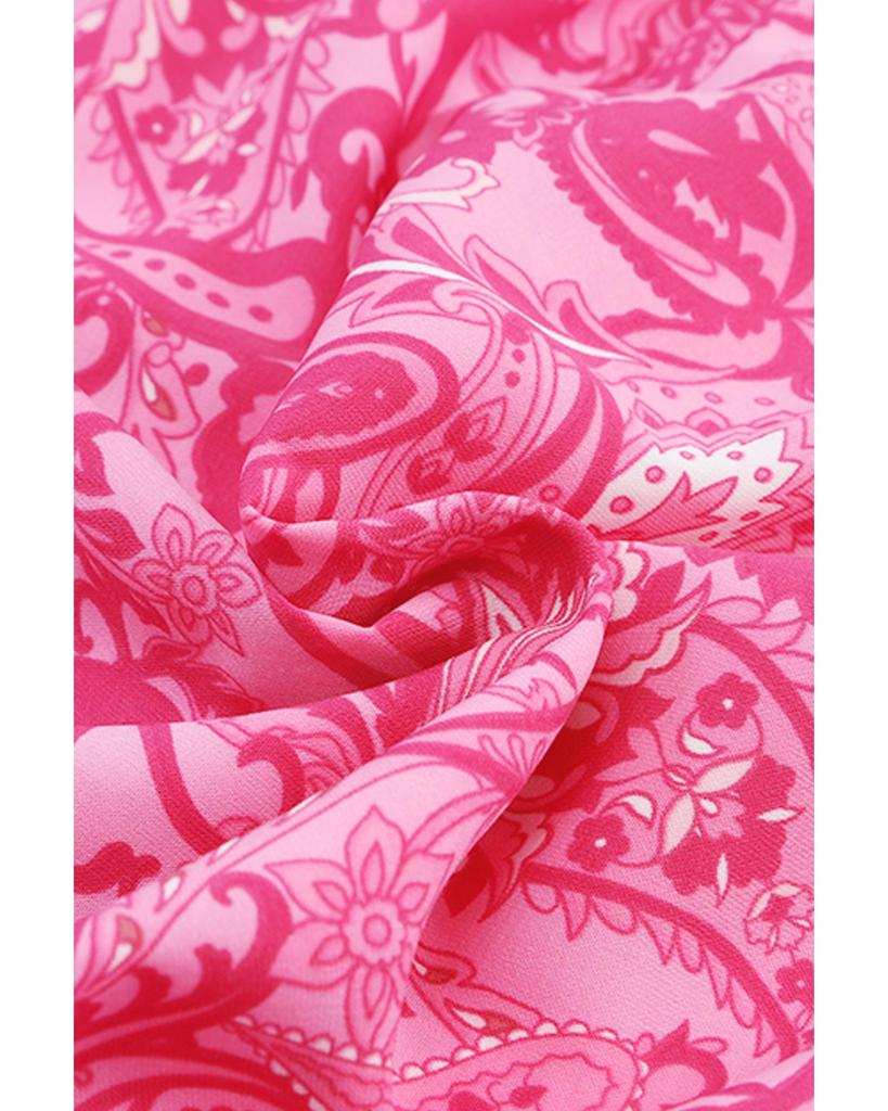 Azura Exchange Boho Paisley Print Ruffle Tiered Maxi Dress