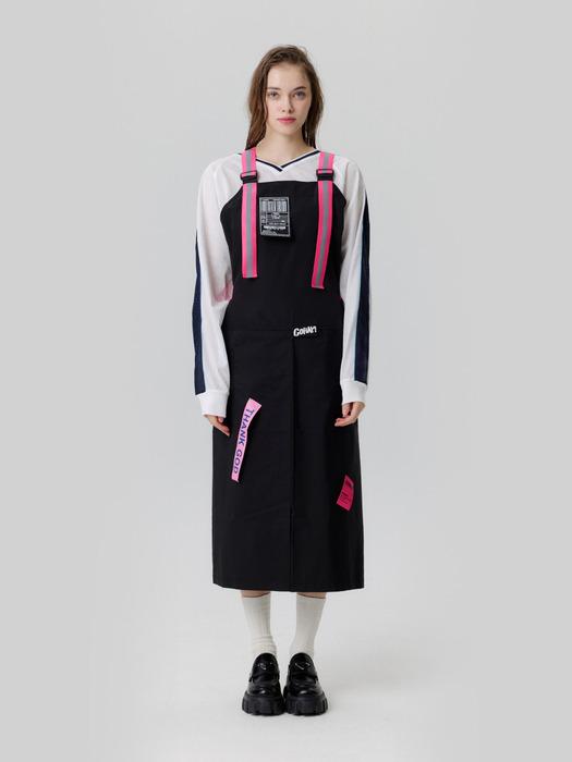 SOODAL COMPANY Pink Punk Apron Black & Pink FREE