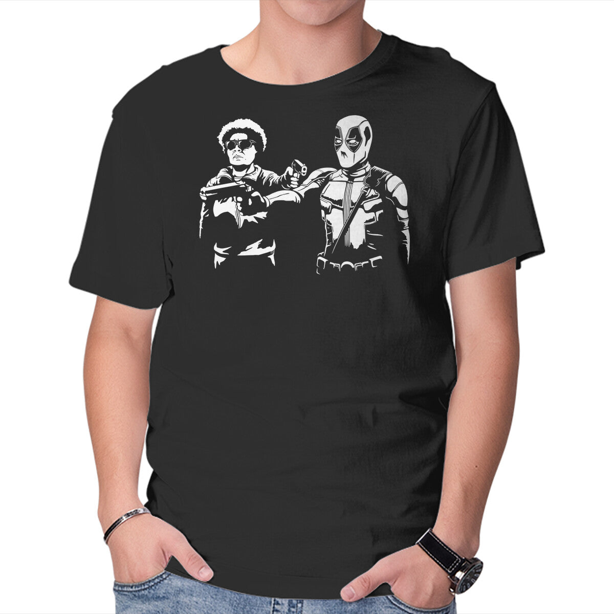 Unisex Crew Neck T-Shirt Pool Fiction Graphic Short Sleeve Casual Tee XXXXL