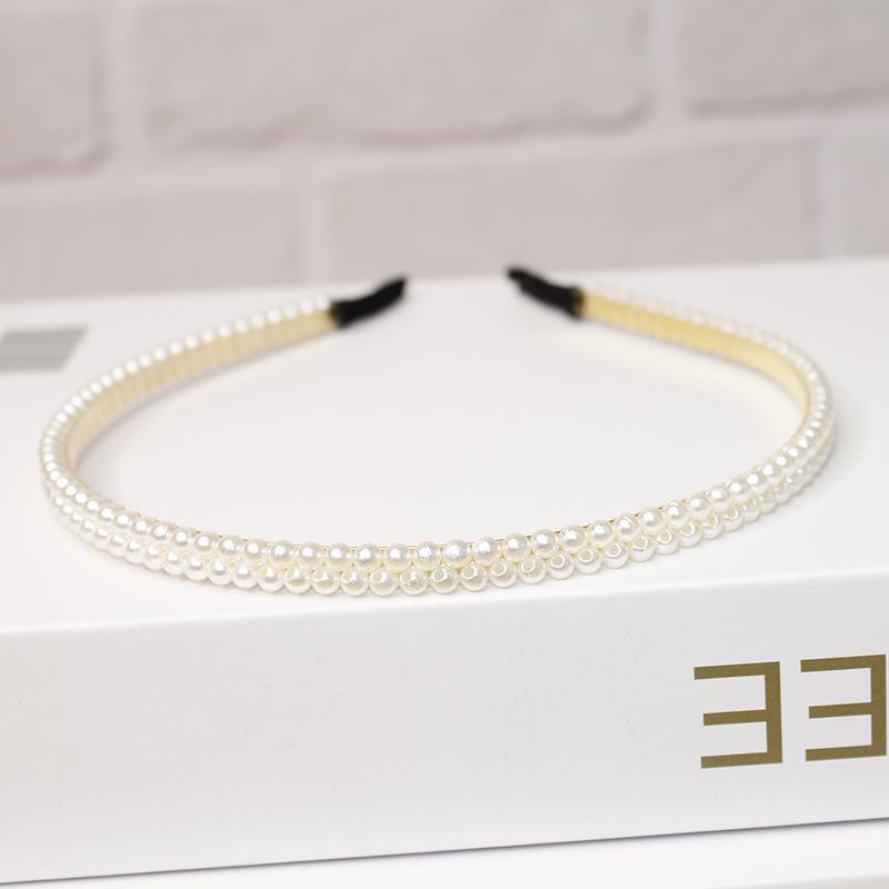 2025 Mori Style Fairy Pearl Headband with Wispy Bangs Hair Clips