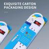 6 Outlet Power Strip US Plug 0.8/1M Multi Socket Extender with Switch Socket Overload For Home Office Travel Adapter