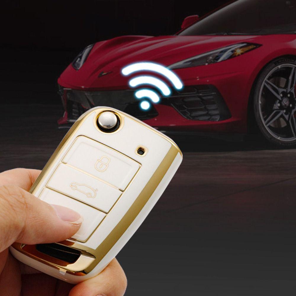 Car Key Case for VW/Volkswagen/Golf 7/MK7/Tiguan/MK2/SEAT/Ateca/Leon/FR 2/Ibiza/Skoda/Octavia