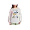 Li Ning X Disney Collaboration Sports Lifestyle Series Cartoon Pattern Printed Crew Neck Pullover Long Sleeve Sweatshirt Women Sweatshirt AWDS596-1