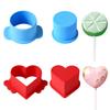 Cake Stamper Set With Heart and Round Shape Cutters Pushers For Homemades Pastries Cookie And Clay Crafts Accessories