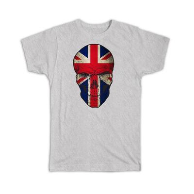 Gift T-Shirt : United Kingdom Flag Skull British National Colors