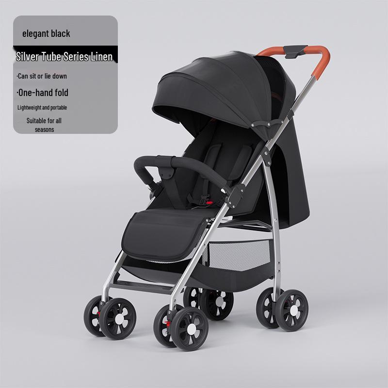 High View Reversible Baby Stroller: Sit & Lie Features, Foldable, Ultra-Light, Shock-Absorbing for Ages 0-3