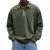 Men's Long-sleeved POLO Shirt Pullover Washing Water Old T-shirt