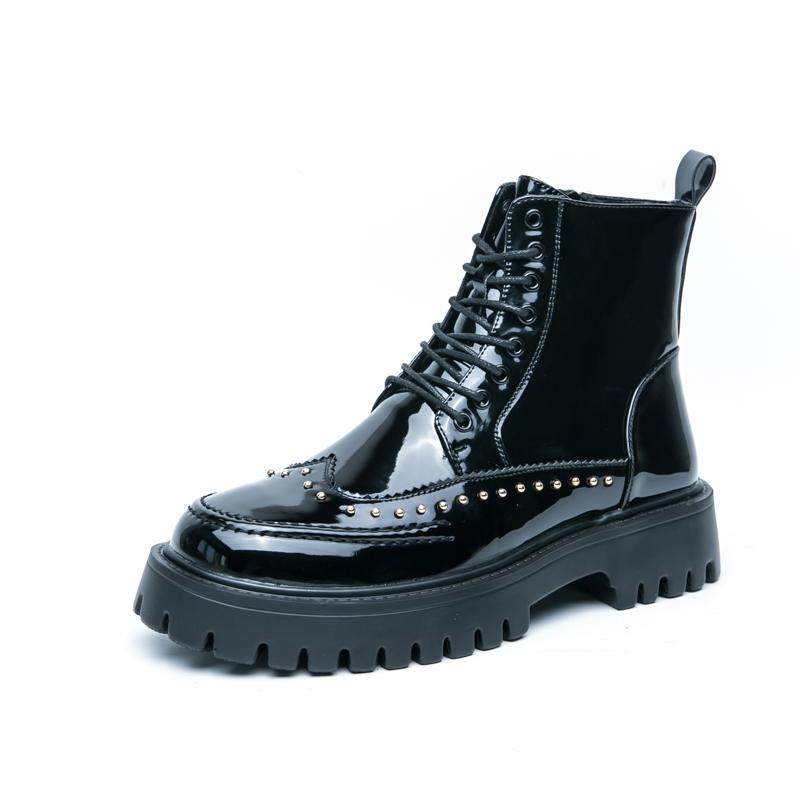 Fashion Lace up high top leather shoes Trendy men's classic styles Leisure Outdoor Street daily Plus Size Nightclub party shoes Hot