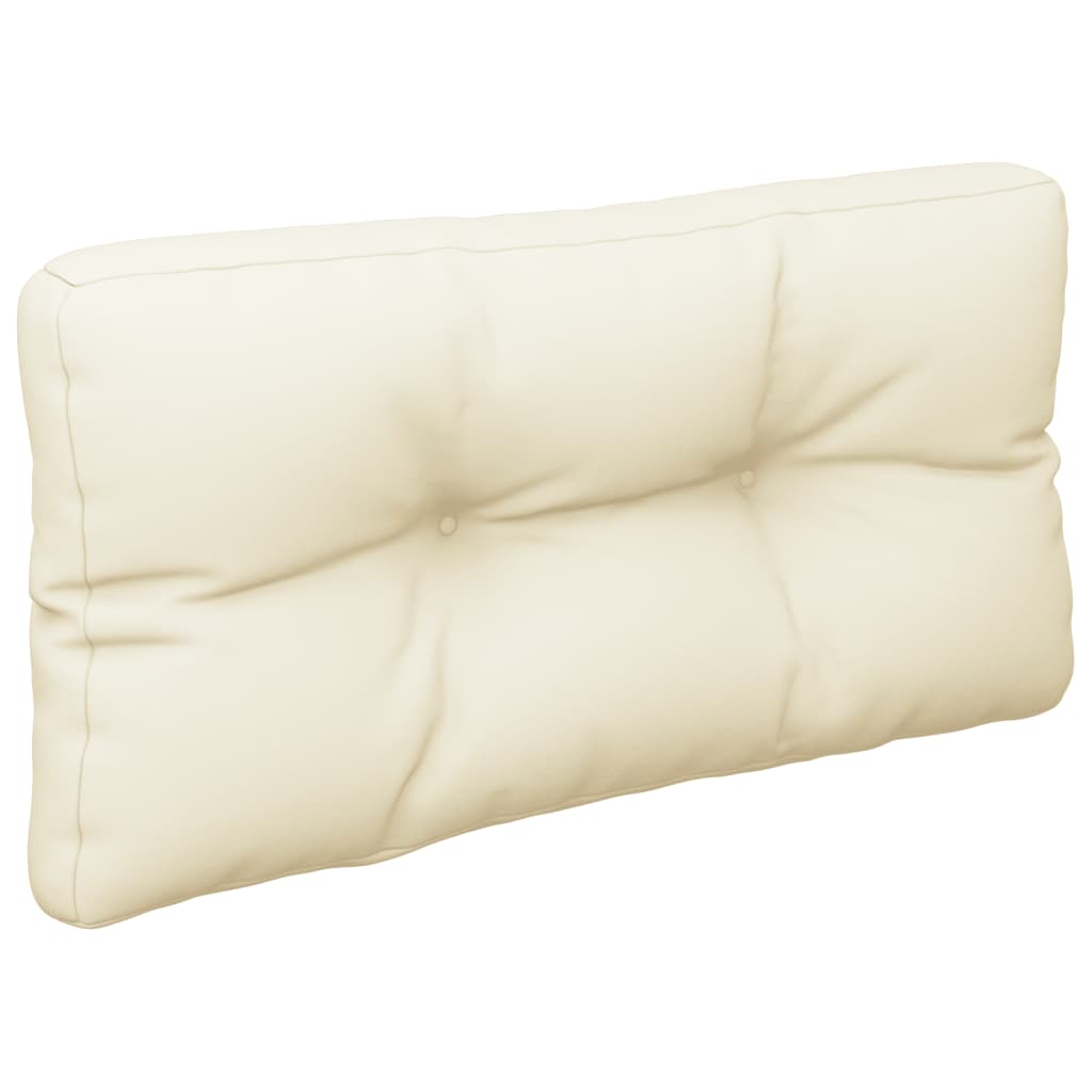 Vidaxl Pallet Cushions, 2 Pcs, Cream, Fabric