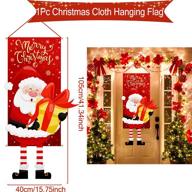 Christmas Hanging Flag Merry Christmas Decorations For Home 2025 Navidad Kerst Natal Noel Xmas Tree Ornaments Supplies Decor