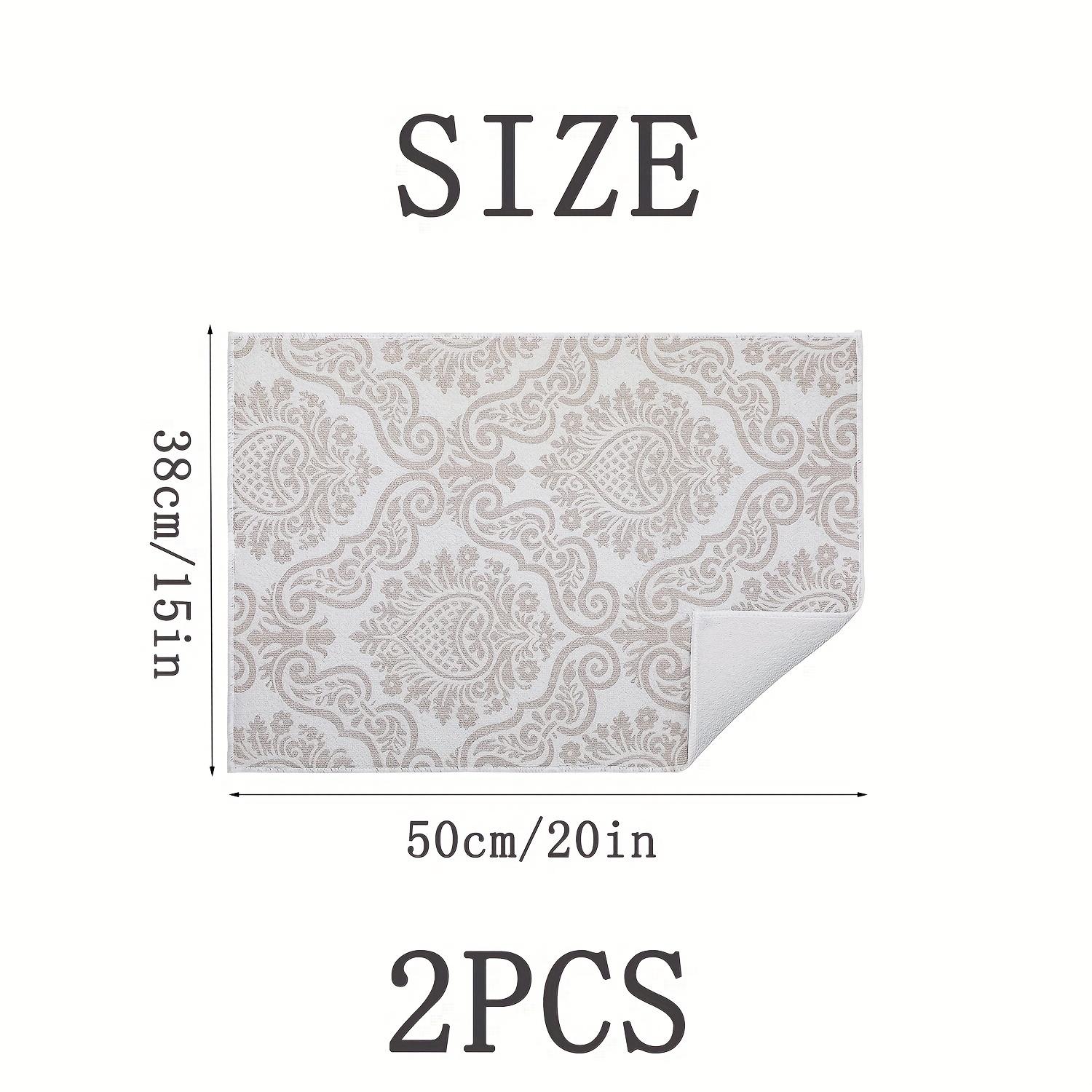 

2 шт. коврик для сушки посуды с тиснением в виде персикового сердца, коврик для сушки кухонной посуды, впитывающий и быстросохнущий коврик для столовых приборов 2pcs