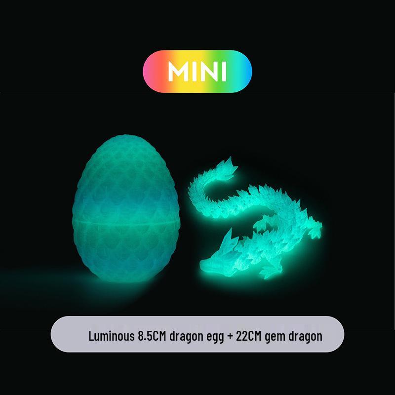 3D Printed Gradient Dragon Egg Model Toy - Creative Chinese Dragon Desk Ornament Gift