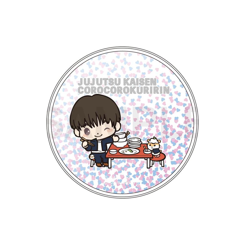 Jujutsu Kaisen Kaitama Tamaori x Sanrio Characters Yu Haibara CoroCoro Krillin Glitter Coaster 05.