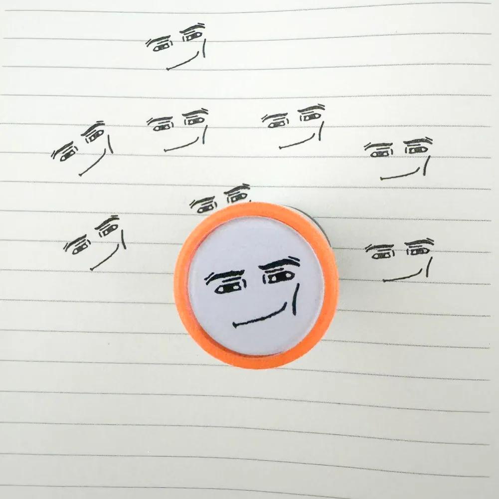 

1Pc Student Press Diary Hand Account Seal Creative Personality Interesting Funny Animation Cartoon Seal Decoration Award Gift помаранчевий