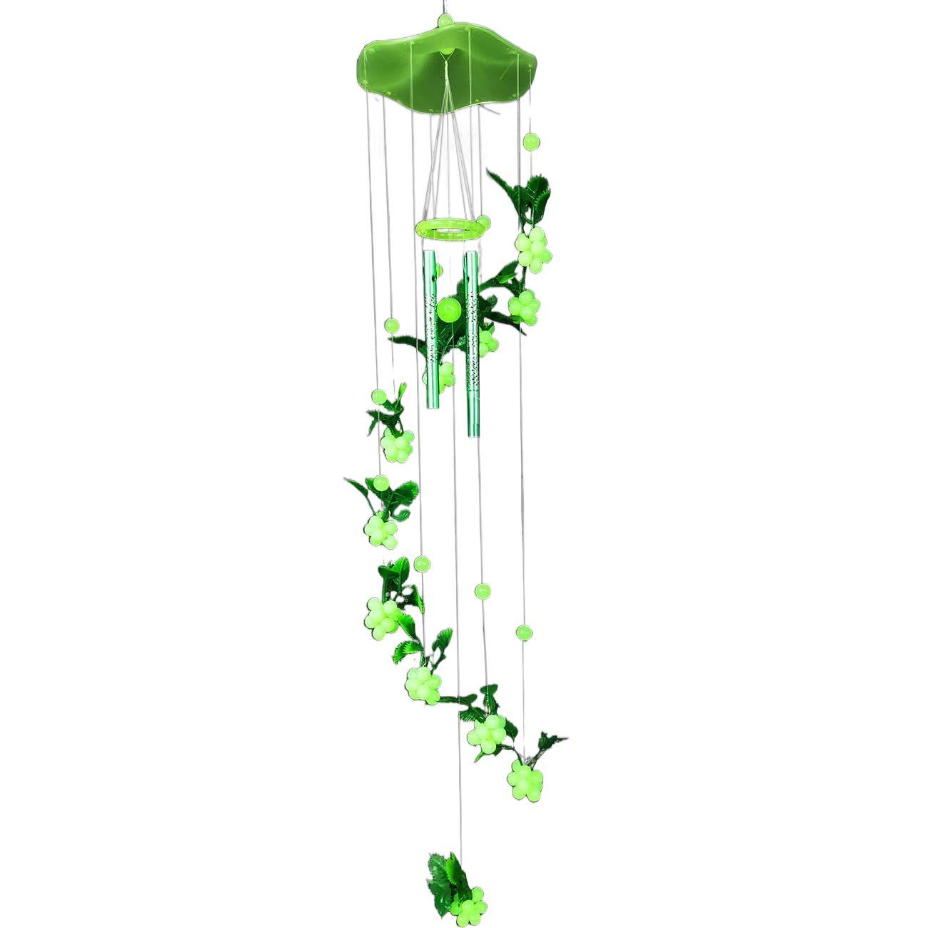 

1 pcs Patio Porch Decor with Noctilucent Garden Decor Hanging Ornament Grape Wind Chimes Crafts