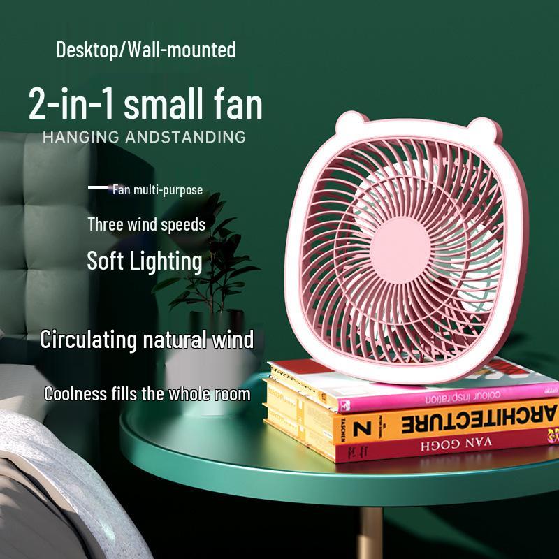

2023 Innovative Night Light Fan for Bedroom, Living Room, Office & Outdoor Camping 205*205*80 рожевий